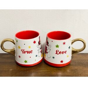 NWT: Disney - Mickey & Minnie Mouse, Christmas, True Love Mugs (set of 2)